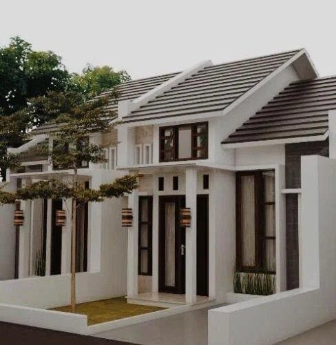 Desain Rumah Minimalis Stylish Perpaduan Warna Putih Dan Coklat Tua