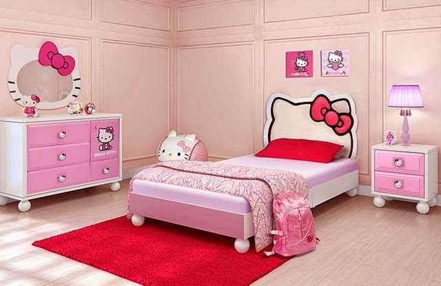 Kamar Anak dengan Tema Hello Kitty