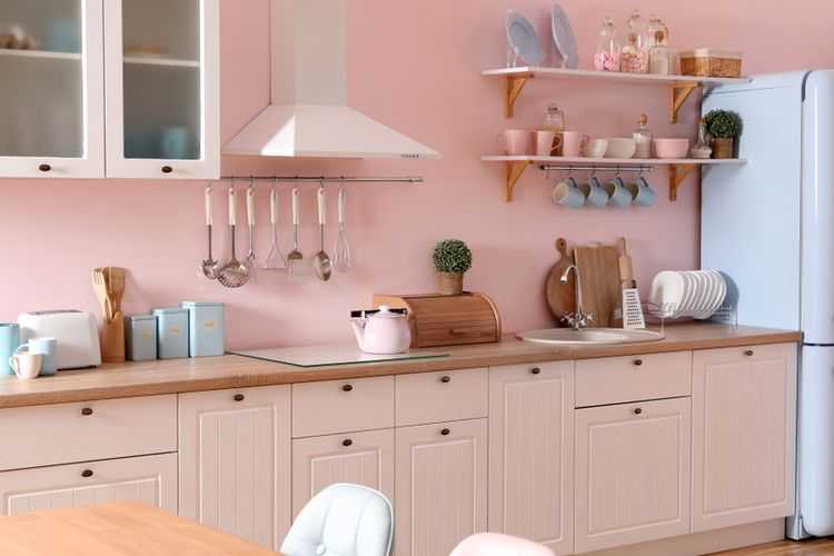 Warna Cat Dapur Pink untuk Kesan Anggun