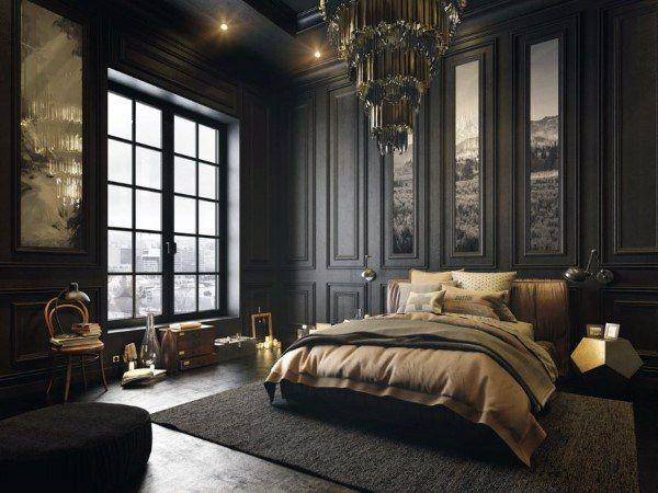 Top 50 Best Black Bedroom Design Ideas - Dark Interior Walls | Black bedroom  design, Luxury bedroom design, Luxurious bedrooms