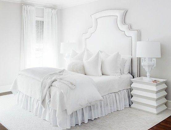 Glamorous White Bedrooms - The Glam Pad | All white bedroom, White bedroom  decor, Bedroom design
