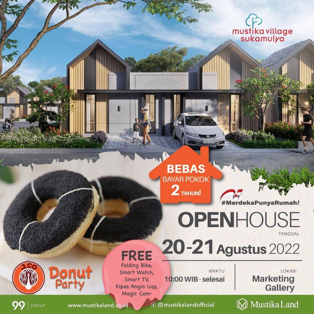 Open House Mustika Village Sukamulya Donut Party 20 AGUSTUS 22 & 21 AGUSTUS 22