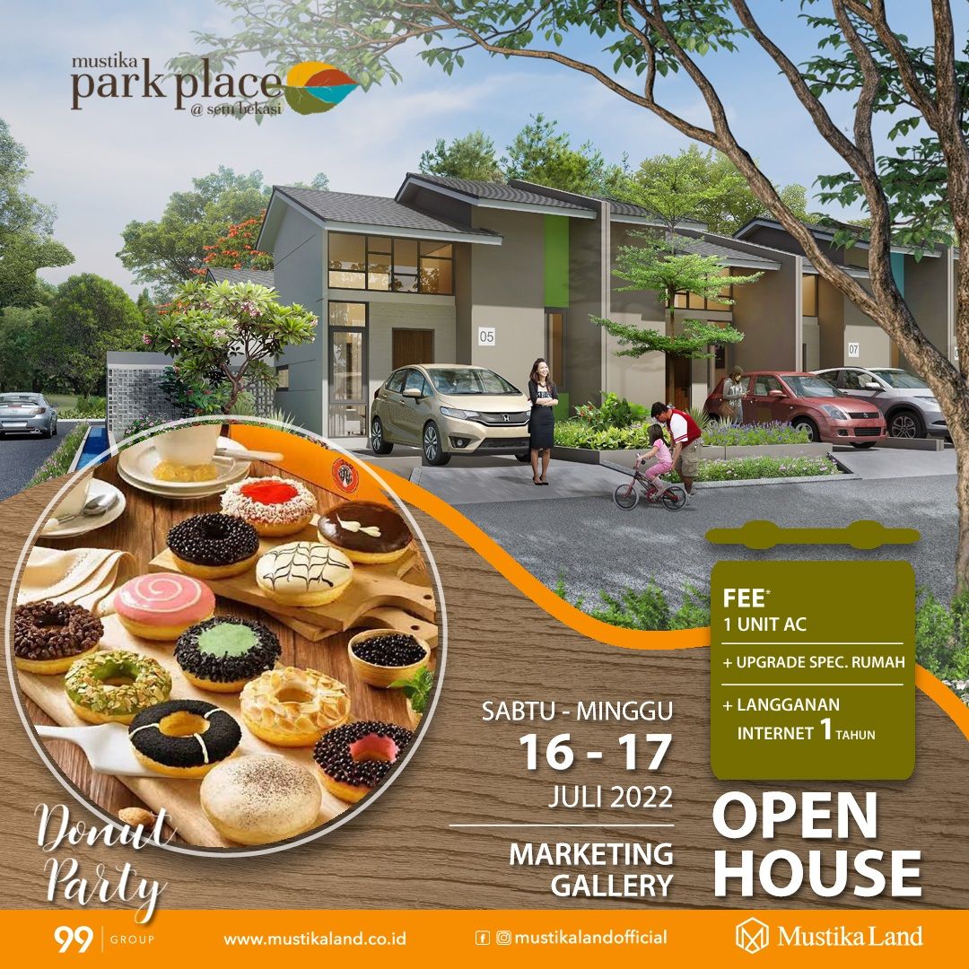 Open House Mustika Park Place Pesta Donat J CO 16 JULI 22 & 17 JULI 22