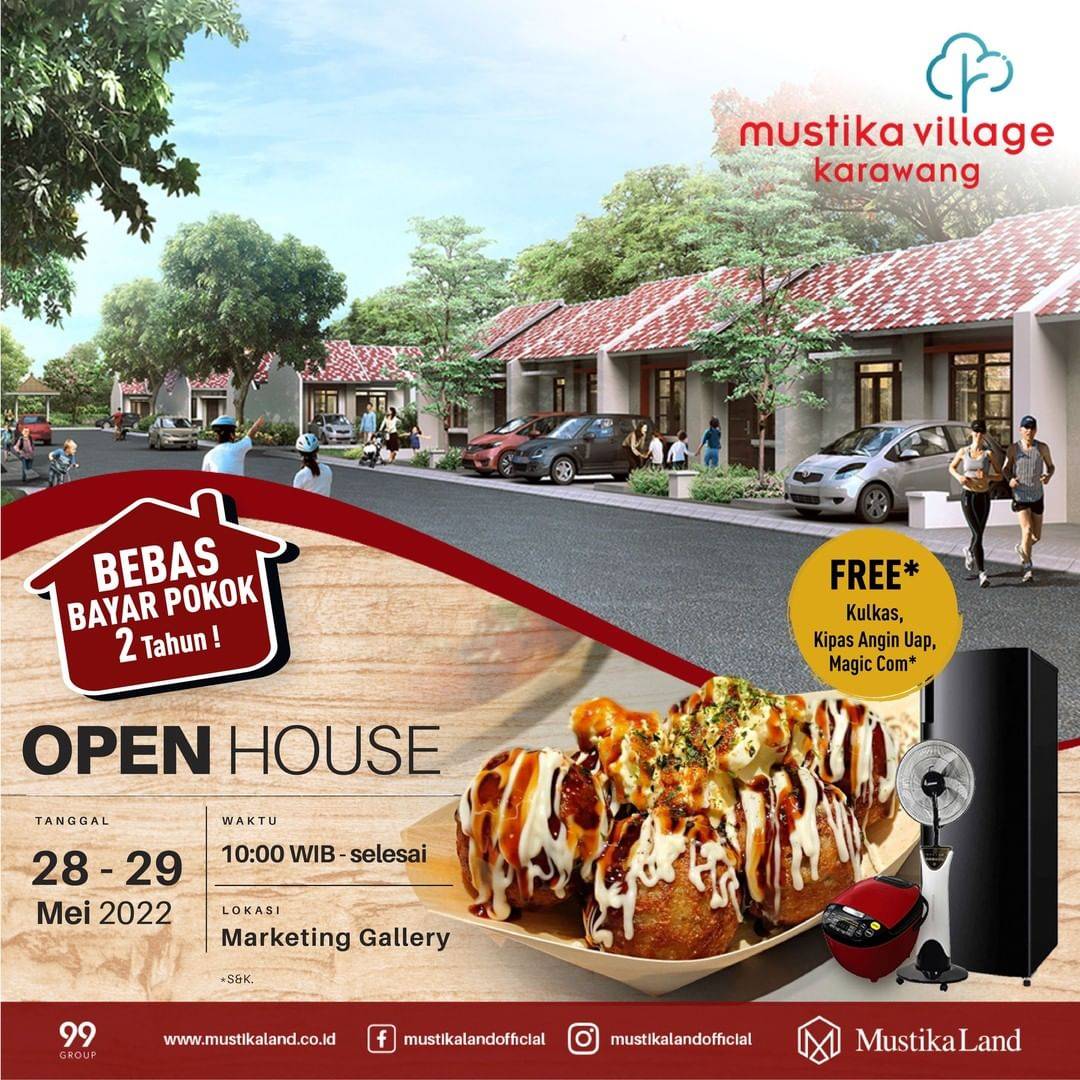 Open House Mustika Village Karawang Pesta Takoyaki 28 MEI 22 & 29 MEI 22