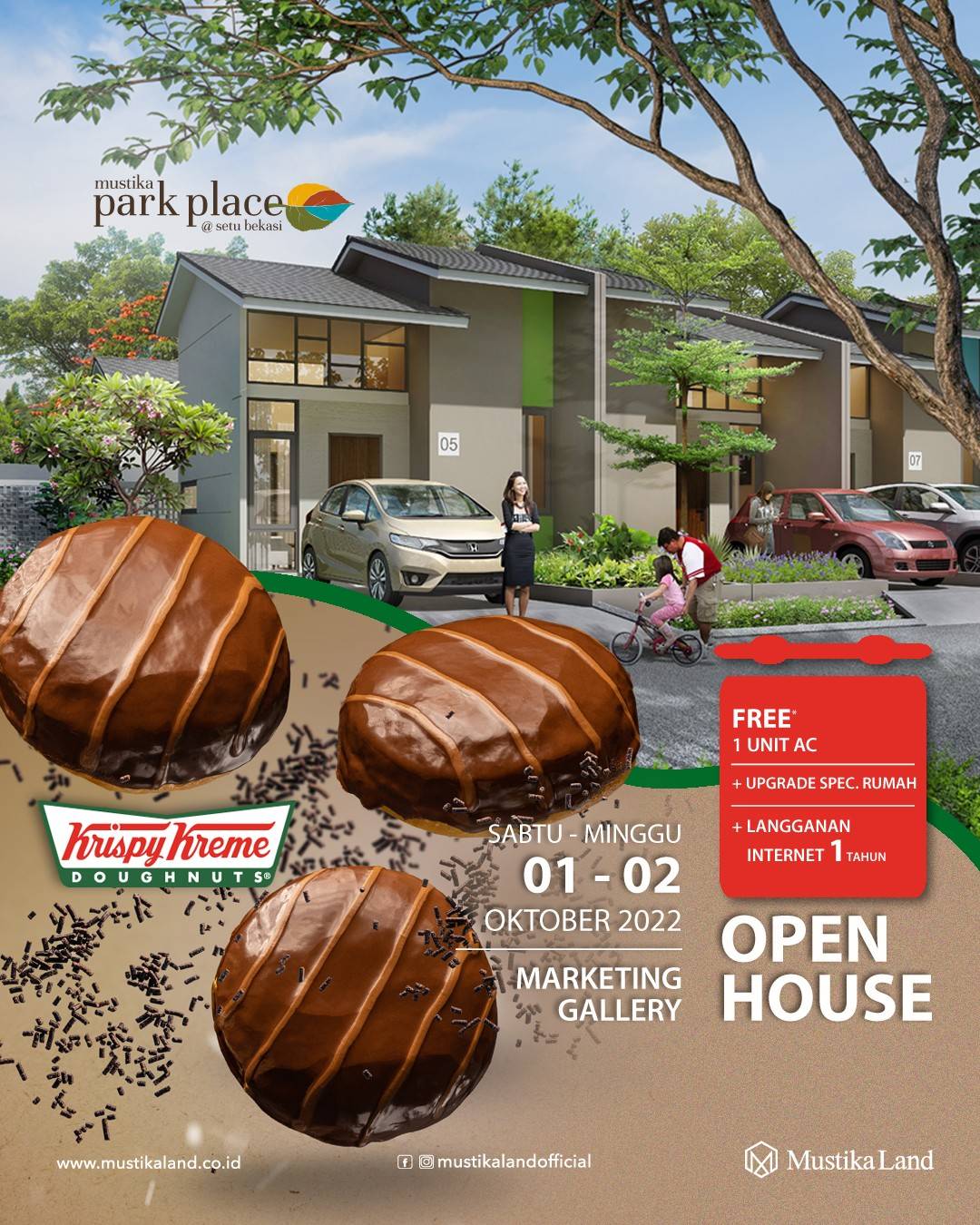 Open House Mustika Park Place Donat Krispy Kreme 1 OKTOBER 22 & 2 OKTOBER 22