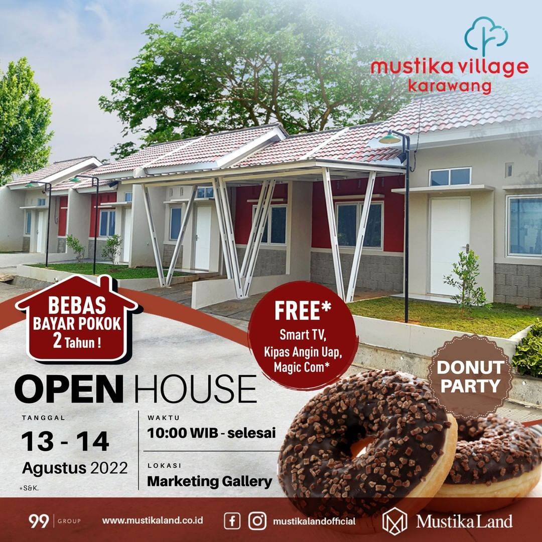 Open House Mustika Village Karawang Donut Party 13 AGUSTUS 22 & 14 AGUSTUS 22