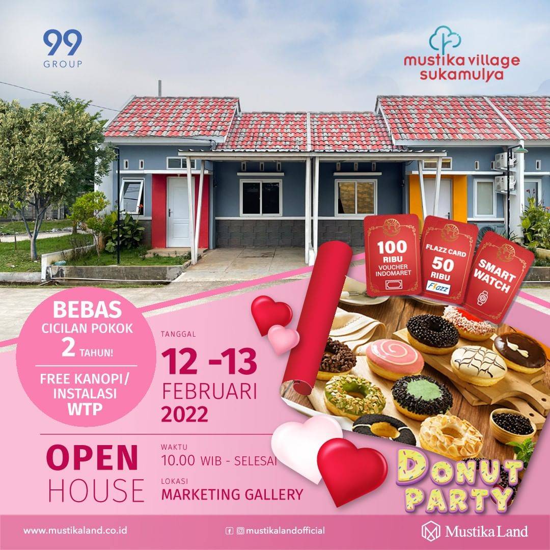 Open House Mustika Village Sukamulya Makan Donat JCO 12 FEB 22 & 13 FEB 22